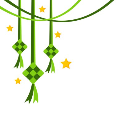 Ramadhan Ketupat Dekorasyon Vektörü