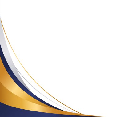 Donanma ve Altın Modern Lüks Eğimli Sınır Çizgi Dekorasyonlu