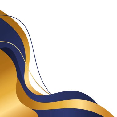 Donanma ve Altın Çağdaş Lüks Dalgalı Sınır Çizgi Dekorasyonu