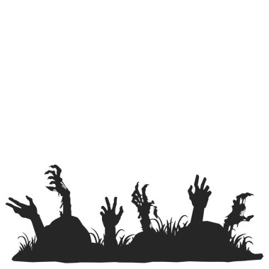 Cadılar Bayramı Zombi El Silueti