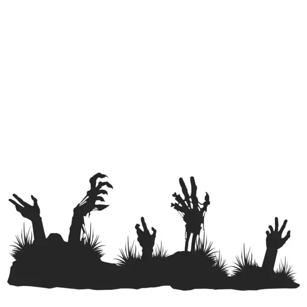 Cadılar Bayramı Zombi El Silueti