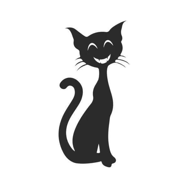 Cadılar Bayramı Kedi Silüeti Çizimi