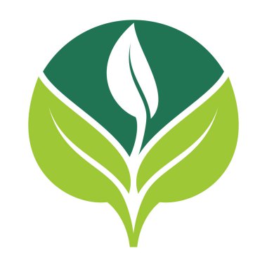 Düz Yeşil Yaprak Logosu