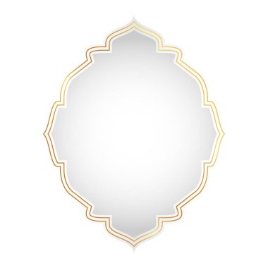 Beyaz Parlak İslami Çerçeve