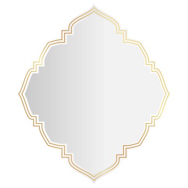Beyaz Parlak İslami Çerçeve