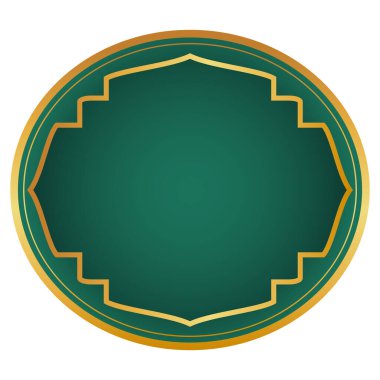 Altın ve Yeşil Modern İslami Çerçeve