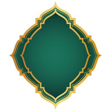 Altın ve Yeşil Modern İslami Çerçeve