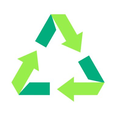 Yeşil Minimalist Geri Dönüşüm Simgesi