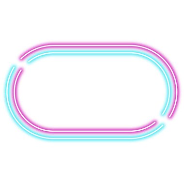 Soyut Minimalist Neon Çizgi Çerçevesi