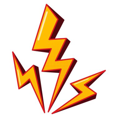 Retro Komik Gök Gürültüsü Süslemesi