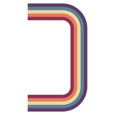 Retro Serinletici Çizgili Dekorasyon