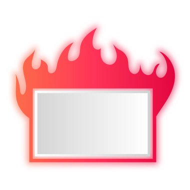 Modern Neon Yangın Çerçevesi Dekorasyonu