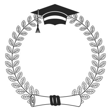 Graduation Laurel Wreath Frame clipart