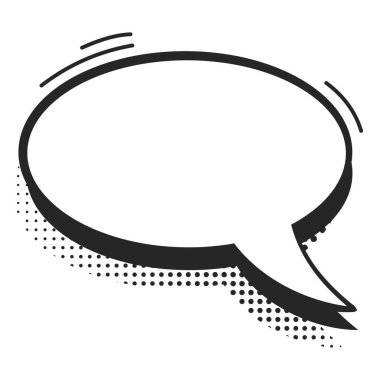 retro komik konuşma balonu