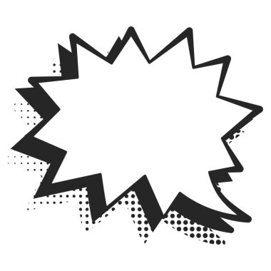 retro komik konuşma balonu