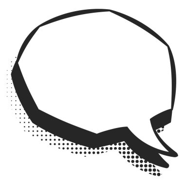 retro komik konuşma balonu