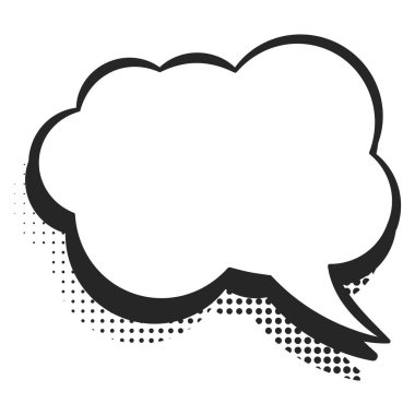 retro komik konuşma balonu