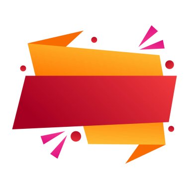 Kırmızı ve Turuncu Modern Soyut Gradyan Satış SancağıName