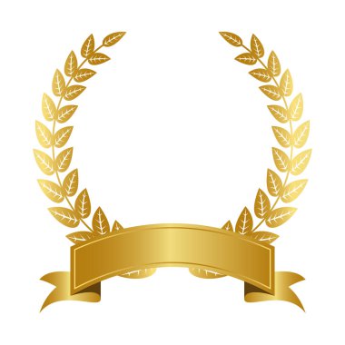 kurdele ile altın defne çelengi