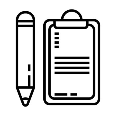 Satır Simgesi Okul Kalemi ve Notları