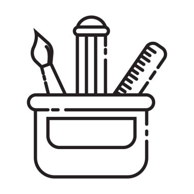 Satır Simgesi Okul Boyama Araçları