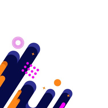 Soyut Yuvarlak Memphis Köşesi