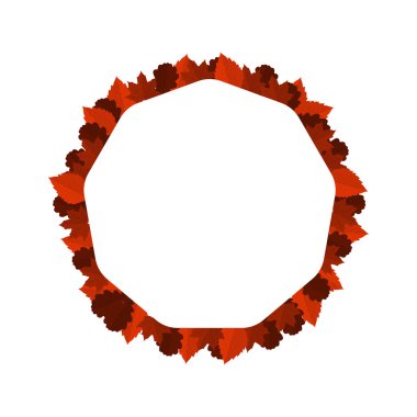 Sonbahar Yaprak Çerçeve Dekorasyonu