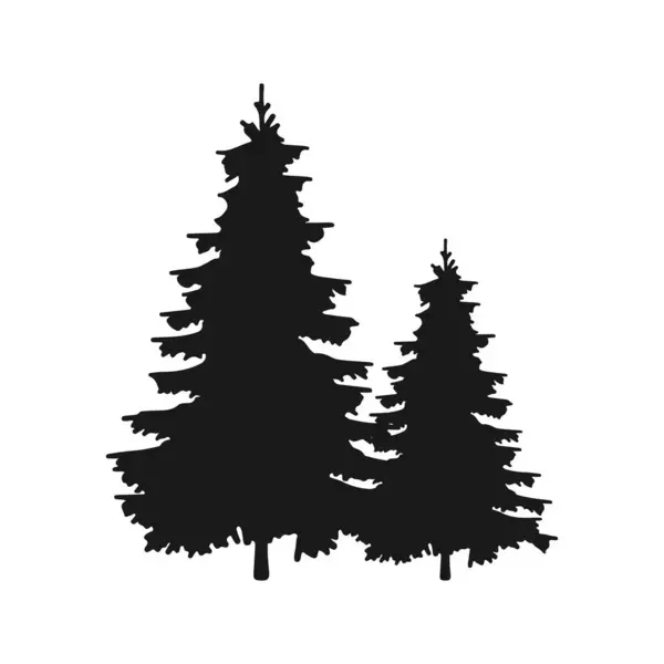 Düz Minimalist Noel Ağacı Silüeti