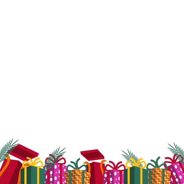 Renkli Noel Hediye Kutusu Sınırı