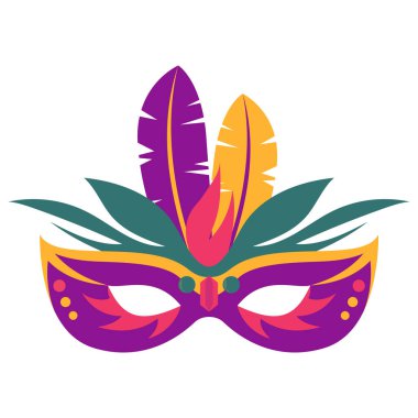 Colorful Mardi Gras Mask Illustration