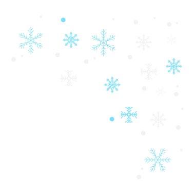 Blue And White Minimalist Snowflakes Border Decoration