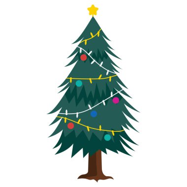 Yeşil ve Kahverengi Modern Noel Ağacı Resimleri