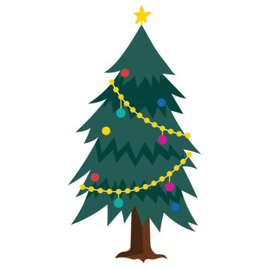 Yeşil ve Kahverengi Modern Noel Ağacı Resimleri