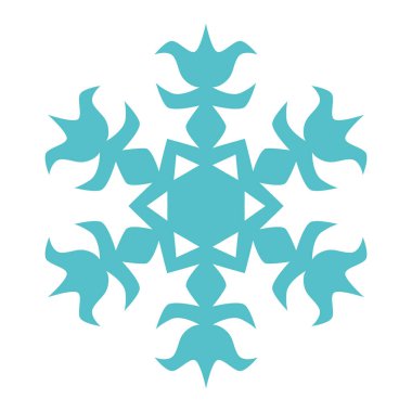 Teal Minimalist Noel Kar Tanesi Çizimi