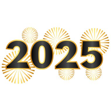Yeni Yıl Altın Numarası 2025 Havai fişeklerle