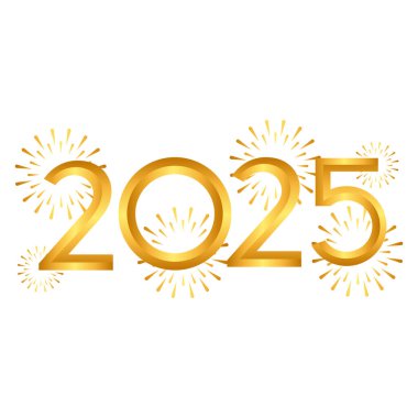 Yeni Yıl Altın Numarası 2025 Havai fişeklerle