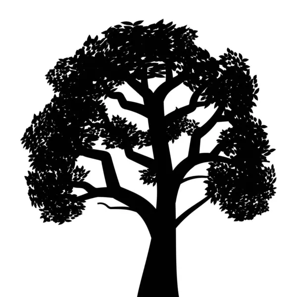 Düz Minimalist Ağaç Silüeti
