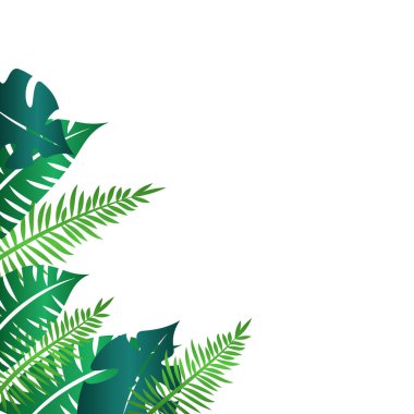 Tropikal Yaprak Sınırı Dekorasyonu