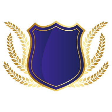 Altın kalkan ile defne çelengi