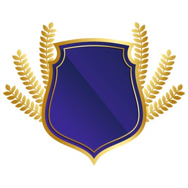 Altın kalkan ile defne çelengi