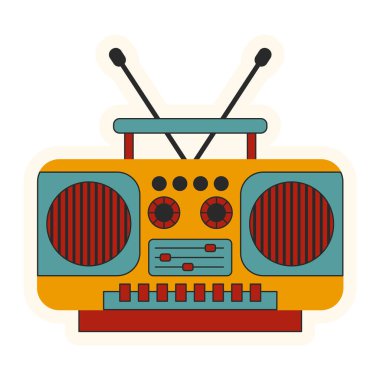 Modern Renkli Retro 90 'ın Etiketi