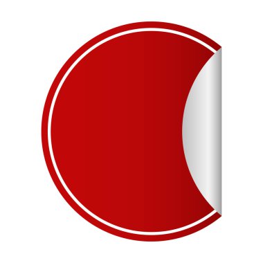 Kırmızı Etiket Kıvrımlı Sancak