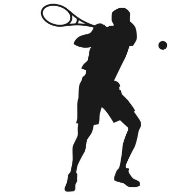 tenis oyuncusu siluet çizimi