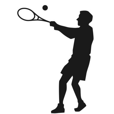 tenis oyuncusu siluet çizimi