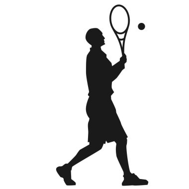 tenis oyuncusu siluet çizimi