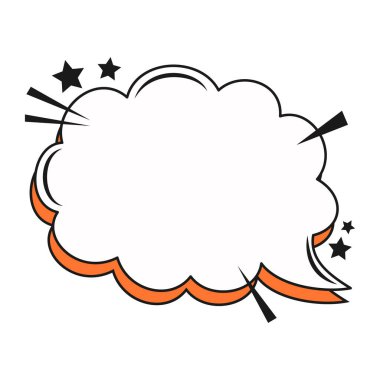 retro komik konuşma balonu