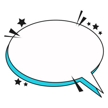 retro komik konuşma balonu