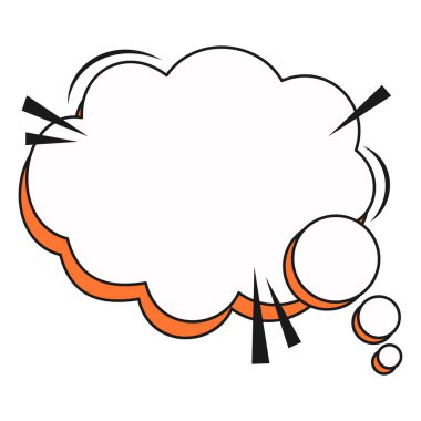 retro komik konuşma balonu