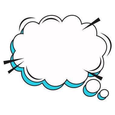 retro komik konuşma balonu