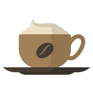 Kahverengi ve Beyaz Modern Kahve Süslemesi